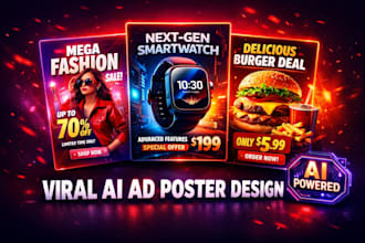 design viral ai ad posters for social media