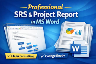 create professional srs, project report and documentation in ms word