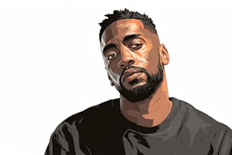 draw portrait vector illustration