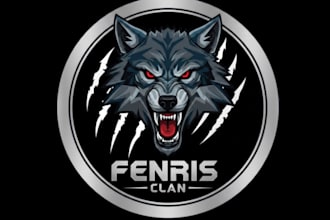 do realistic angry wolf head logo with express delivery