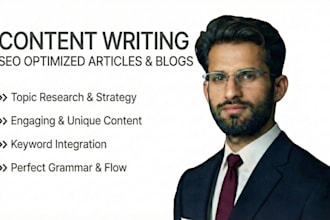 write high quality SEO articles and blog posts for your website