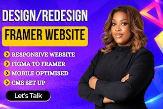 design, redesign, edit, fix or develop a professional framer website from figma