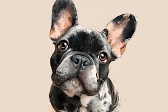 draw your pet in magical disney cartoon style portrait