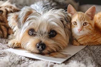 create a custom disney style pet portrait illustration