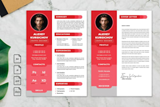 design professional resume cover letter CV