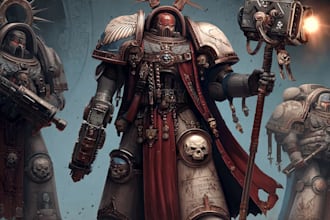 draw a warhammer 40k character depending on your concept