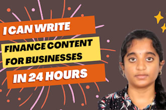 write finance blogs, articles in just 24 hours, free demo for businesses