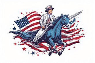 create patriotic and political logo