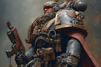 making a warhammer 40k character art