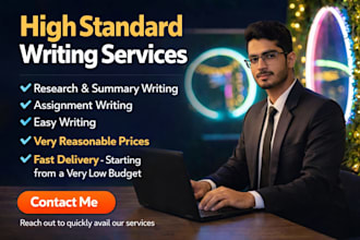 provide high standard writing services