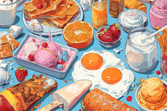 food pop art of your food pop art