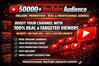 organic youtube promotion  real  targeted viewers