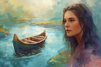 draw an unusual fantasy portrait for you