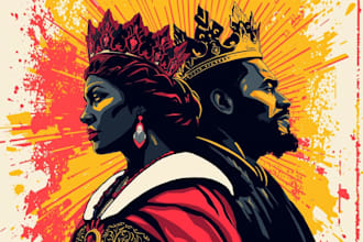 make black queen black king graphic design