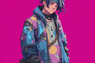 draw an amazing anime art illustration for you