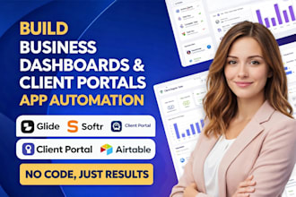 do glide softr client portal airtable automation app builder business dashboard
