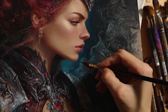 draw a fantasy character portrait for you