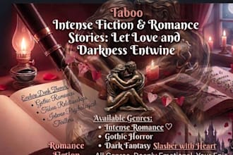 write intense fiction, taboo romance, and real life horror stories