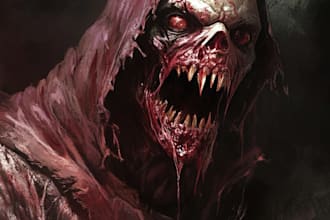 draw horror and dark fantasy illustrations