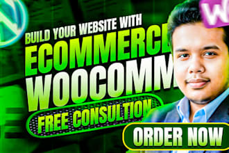 build a wordpress ecommerce website, woocommerce online store, multivendor shop