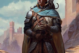 create dnd character art, fantasy character illustration