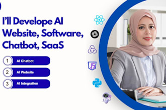 develop ai website, ai chatbot, ai mobile app, saas app and custom ai software