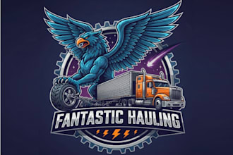 design graceful and fantastic hauling logo with unlimited revision