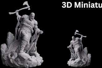 sculpt printable stl model 3d miniature, warhammer design 3d toy for 3d printing