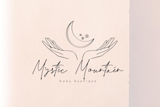 design spiritual moon logo