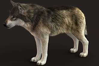 sculpt 3d animal pet model wildlife dragon 3d creature fur texture 3d printing