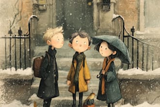 do children story book illustration and children book cover