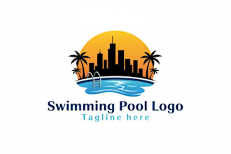 do modern non profit event or pool and spa logo