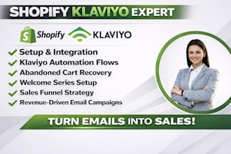 set up shopify klaviyo email marketing, klaviyo automation, klaviyo sales funnel