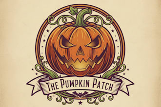 design a unique pumpkin logo for your brand
