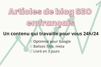 write SEO blog articles in french for your website