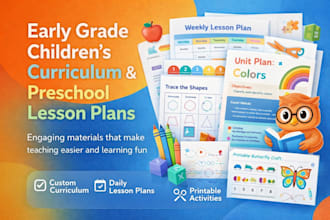 design early grade children curriculum and engaging preschool lesson plans