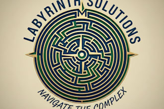 design a unique maze logo for your brand