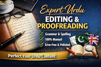 professionally proofread and edit your urdu content manually