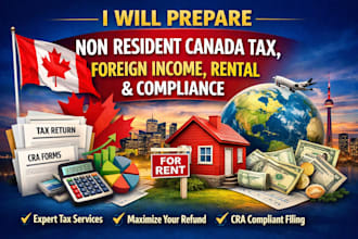 prepare non resident  canada tax foreign income rental and compliance