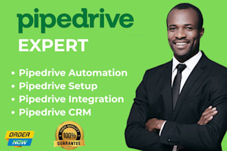pipedrive expert in pipedrive crm, pipedrive setup, automation, pipedrive