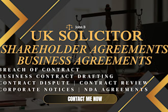 draft shareholder agreement business law corporate notices as a uk solicitor