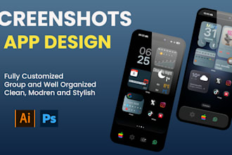 design app store screenshots, play store or app screenshots