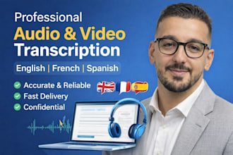transcribe audio, french and spanish