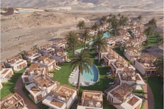 model 3d architecture glamping,eco retreat cabins, mobile retrofit,cgi rendering