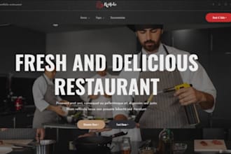 build wix squarespace catering service website chef portfolio food brand website