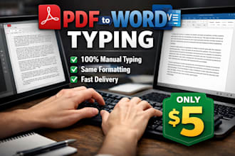 retype scanned PDF or image to word with 100 percent accuracy