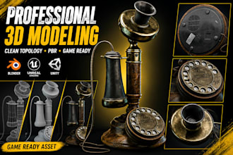 create optimized 3d game assets for unity and unreal engine