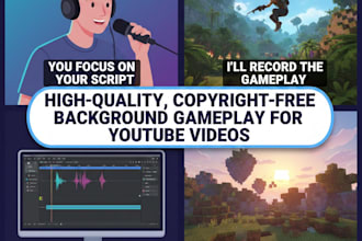 record a background gameplay for a youtube channel