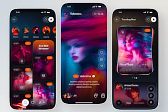 create a tiktok style live streaming app with liquid glass