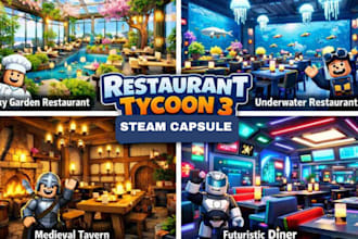 design and setup high quality steam capsule, steam page, steam capsule artwork